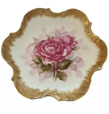 Buy Vtg Japan Norcrest Fine China Gilded Rose Scalloped Decorative Plate 8  • 10.42£