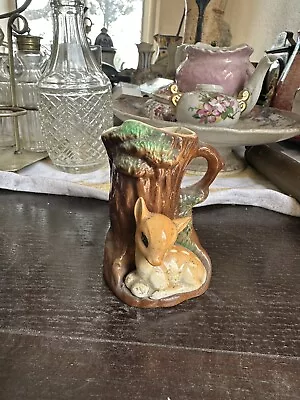 Buy Vintage Hornsea Fauna Royal Large Rare Deer Bambi Pottery Jug / Vase • 5£