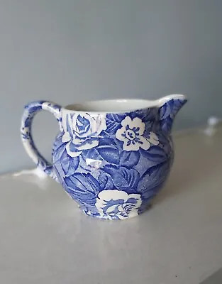 Buy Burleigh Ware Blue And White, Small Victorian Chintz Dutch Jug • 25£
