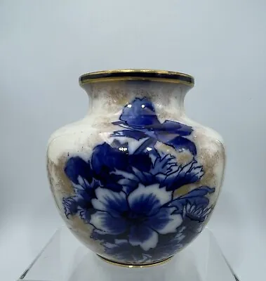 Buy Antique Doulton Burslem Flow Blue Persian Spray Vase C. 1891-1902 • 171.33£