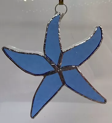 Buy F315 Stained Glass Suncatcher Hanging Starfish 14cm Blue • 11.50£