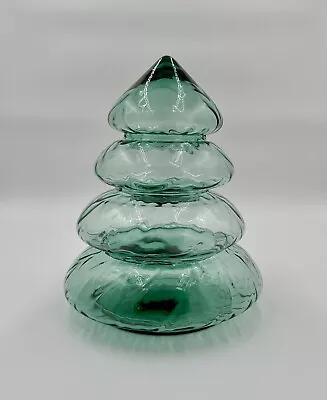 Buy Princess House 4 PC Green Crystal Glass Christmas Tree Candy Bowl • 57.91£