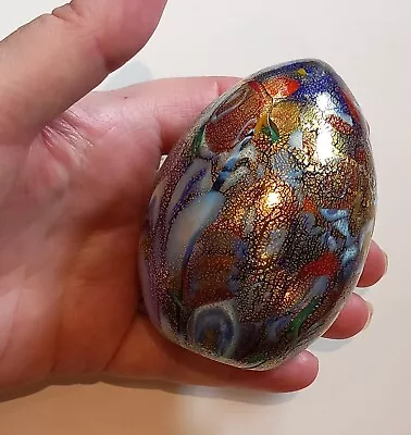 Buy Murano Italian Art Glass Millefiori Hollow Egg ~ Fabulous Colours With Gold • 17.95£
