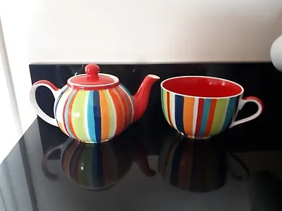 Buy Whittard Of Chelsea Chatsford Rainbow  Striped Teapot And Coffee  Or Tea Mug Cup • 13£