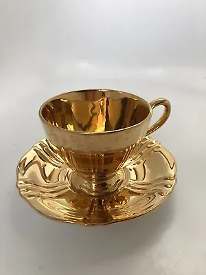 Buy Signed Royal Winton - Golden Age  - Cup & Saucer ~ Gold - Exc Condition • 18£