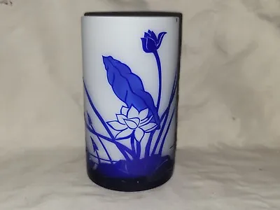 Buy Antique Vintage Peking Glass Vace Porcelain 19th Century Blue And White  • 135.12£