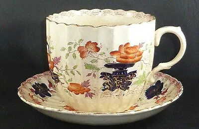 Buy Rare Antique Staffordshire Ironstone ‘China Boquet’ WMF Pattern Cup & Saucer • 49£