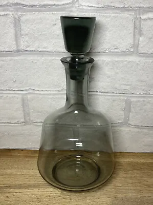 Buy Vintage Grey Glass Decanter With Matching Stopper 24 Cm Tall  Diameter 11.5 Cm • 14.99£