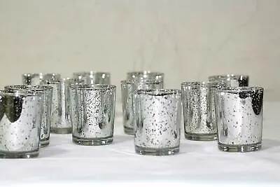 Buy 12/24pcs Mercury Vintage Glass Tea Light Candle Holder Votive Wedding Home Decor • 17.99£