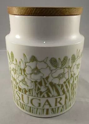 Buy Vintage Retro Hornsea Pottery Jar - Fleur Pattern Sugar Storage Jar - Wooden Top • 8.25£