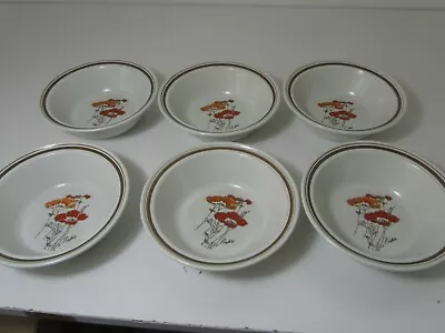 Buy Royal Doulton FieldFlower L.S. 1019 6 X Cereal Bowls • 9£