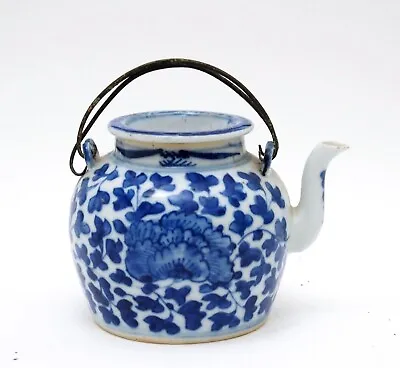 Buy Antique Chinese 18th / 19th Century Small Sized Blue And White Teapot • 125£