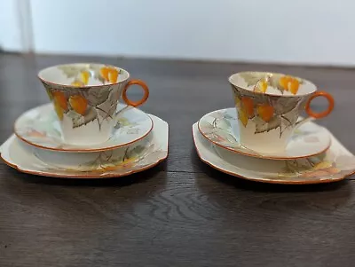 Buy Shelley Cape Gooseberry Tea Set. 12299 : Art Deco : • 80£