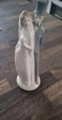 Buy Nao By Lladro Bride & Groom Couple Figurine Porcelain Wedding Cake Topper • 0.99£