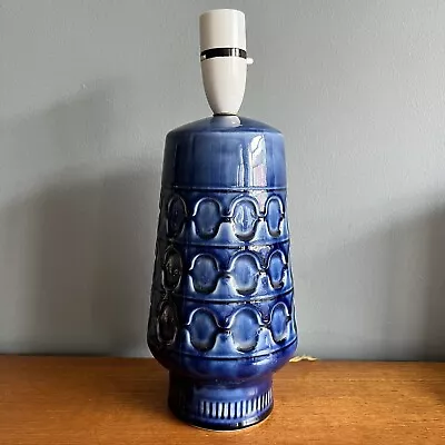 Buy Vintage Blue Glazed Pottery Lamp Base By Arthur Wood ‘Cairo’ Design • 38£