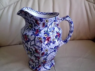Buy Vintage 1930's  Ringtons Maling Ware Chintz Jug Ditsy Blue Floral ,A/F 20 CMS. • 18.99£