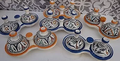 Buy Hand Painted Ceramic Tagine Shaped Cruet Set* Moroccan Pottery *  • 8.99£