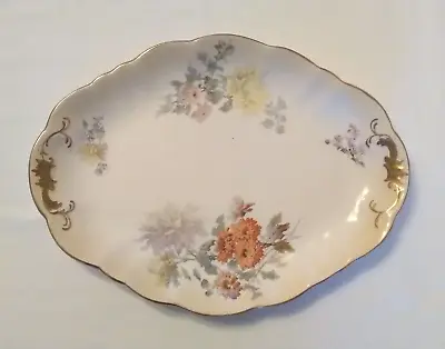 Buy Antique Doulton Burslem Floral Serving Platter Pattern A8356 (14ins & 10.5ins) • 35£