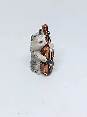 Buy Vintage  Beswick  Minature  Cat Cello Player Band 5 Cm Tall • 10£