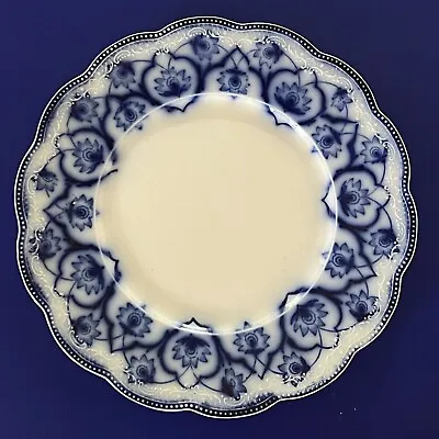Buy Antique W.H. Grindley Flow Blue  Haddon  Luncheon Plate • 45.43£