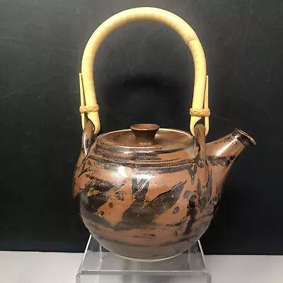 Buy Michael Tovey Rowlstone Church Pottery Small Teapot For OneTenmoku Glaze #1351 • 25£