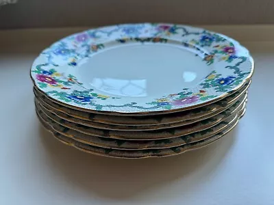Buy Royal Cauldon Victoria Pattern Dinner Plates X 6 • 65£