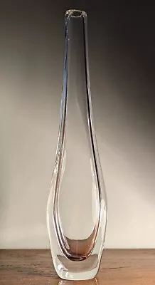 Buy ORREFORS Sweden Glass Vase Vintage 1950-1960’s Signed By Designer NILS LANDBERG • 24.99£
