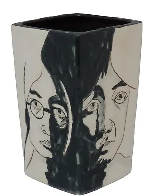 Buy Burslem Pottery Beatles 4 Face Square Vase • 100£