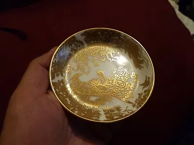 Buy Royal Crown Derby English Bone China Gold Aves Small Dish Plate. • 65£