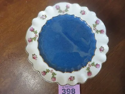 Buy Vintage George Jones Crescent China Pink Rose Powder Blue 22 Cm Dessert Plate • 5.95£