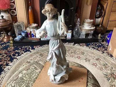 Buy Lladro Figurine 1321”ANGEL WITH LYRE(Harp)”Boxed 11.75in Retired 1985 RARE • 35£