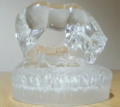 Buy Horse And Foal Sculpture Glass Ornament, Paperweight • 12.99£