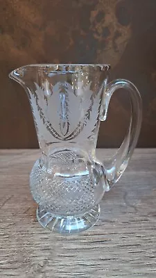 Buy Vintage Edinburgh Crystal Thistle Etched Whiskey Water Jug 6 1/8  • 39.99£