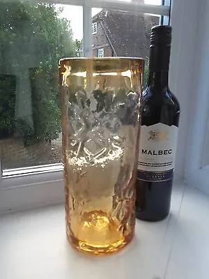 Buy Wedgwood 'Snowflake' Topaz  Art Glass Vase Design By  Ronald Stennett Willson. • 70£