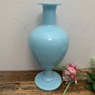 Buy Portieux Vallerysthal - Antique French Blue Opaline Glass Vase • 146.33£