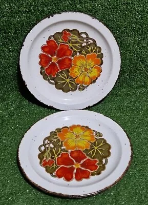 Buy X2 Midwinter Stonehenge Nasturtium 22cm Dinner Plates Vintage Retro Pattern • 14.99£