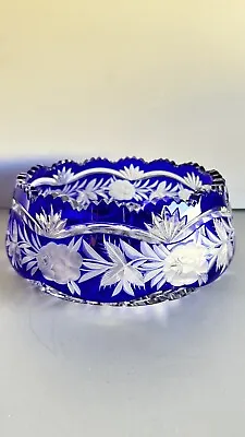Buy Bohemian Czech Cobalt Blue Crystal Bowl • 189.30£