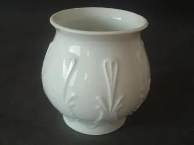 Buy Royal Porzellan  Bavaria  KPM Germany Hand Made White Vase Relief Decor 1240/10 • 12.99£