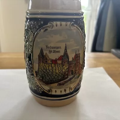 Buy Vintage Beer Stein Tankard Mug Antwerpen Porcelain • 10£