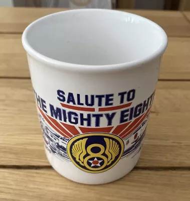 Buy Salute To The Mighty Eighth Mug Rare Vintage WW2 US Airforce Pottery Coffee Cup • 9.99£