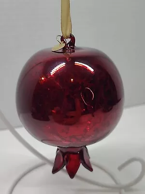 Buy Metropolitan Museum Of Art Blown Glass Ball Christmas Ornament Red • 24.08£