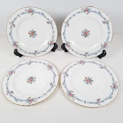 Buy Minton Chartwell Salad Plates 20cm Floral Fine Bone China England Vintage X 4 • 32.19£