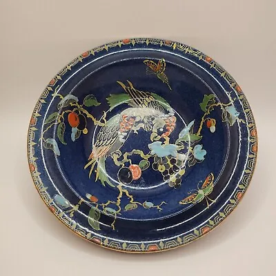 Buy BURSLEY WARE Crown Pottery Cobalt Blue Glaze Chinese Pattern Dish Bowl 6.5   • 16.99£