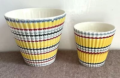 Buy Two 1960's Hornsea Pottery Rainbow Pattern Design Planters By John Clappison • 45£
