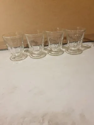 Buy 4 French Clear Glass Goblets • 2.50£