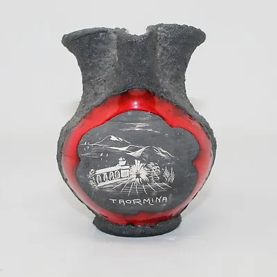 Buy Red Lava Pourer/Vase Vintage Midcentury Modern Keramik Design Taormina Painted • 18.92£