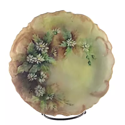 Buy Vtg Victorian Limoges Hand Painted Daisy Porcelain Display 8.75  Plate Signed • 14.47£