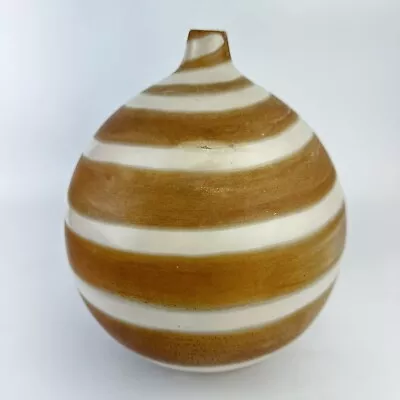 Buy Large Indistinctly Signed Unidentified Studio Pottery Vase Spiral 25cm Chipped • 95£