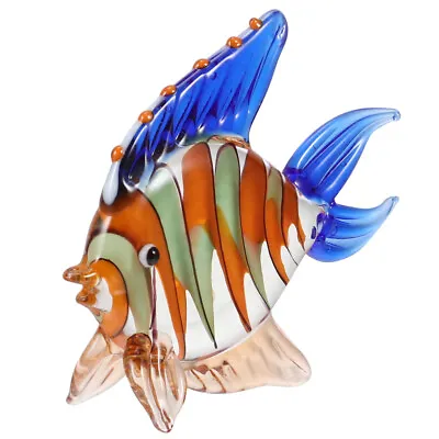 Buy Stained Glass Fish Ornament Exquisite Delicate Fish Ornament Fish Figurine Decor • 7.62£