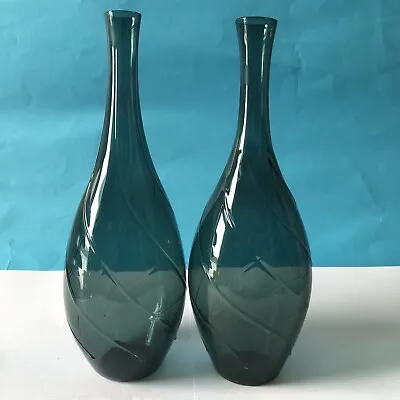 Buy Pair Of Art Glass Vases Possibly Swedish • 9£